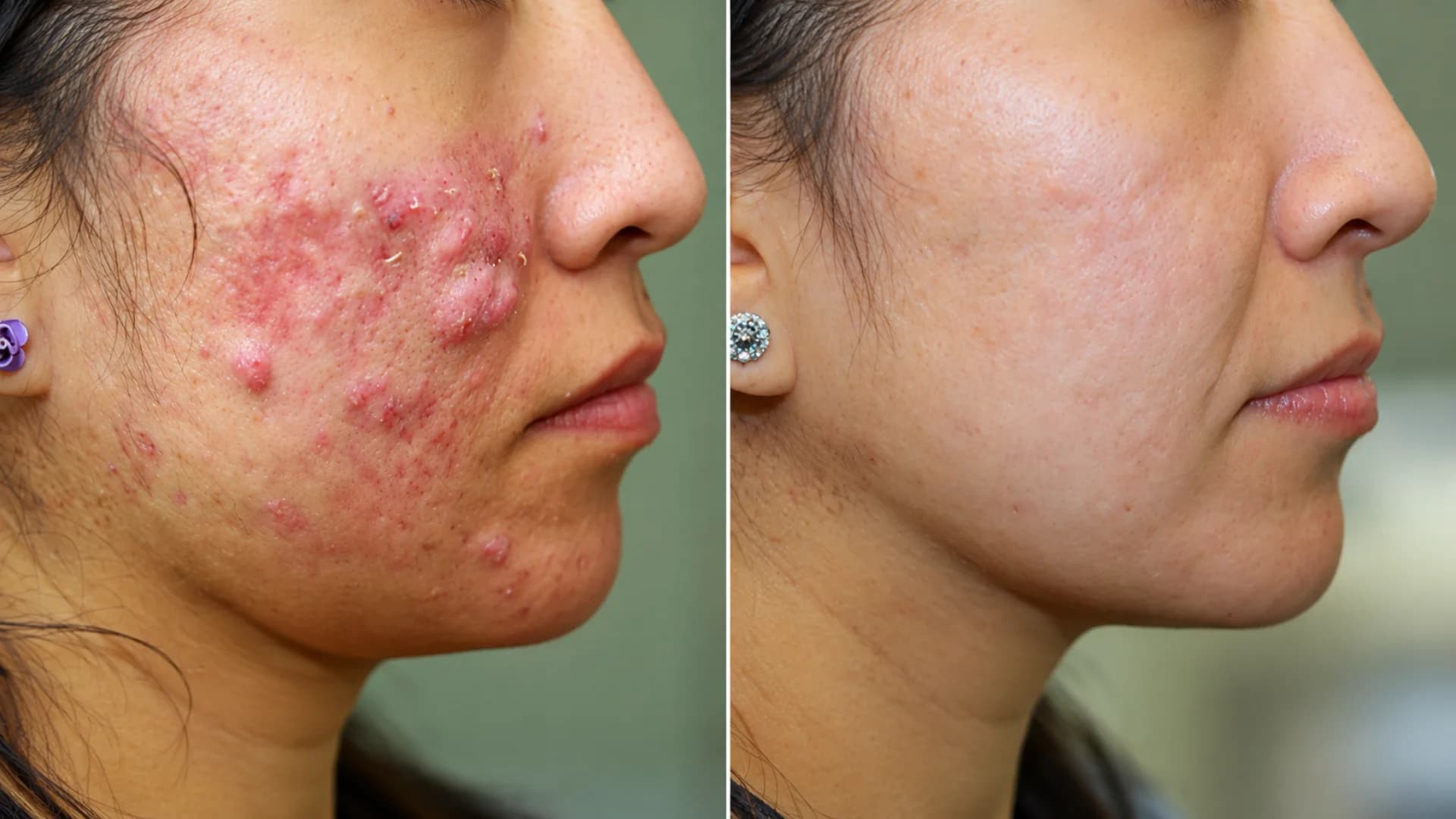 Laser acne before and after 1