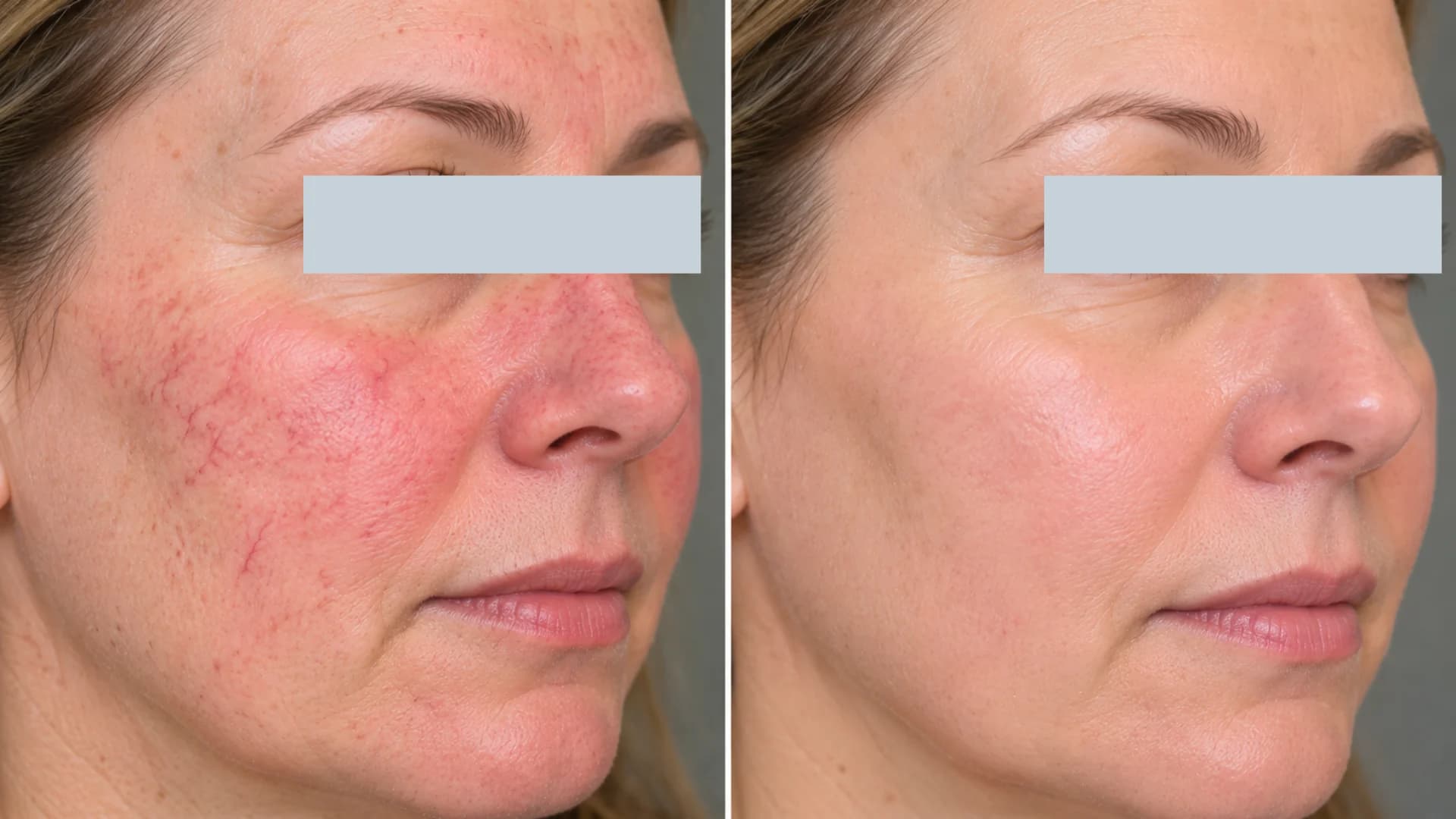 Rosacea before and after 2