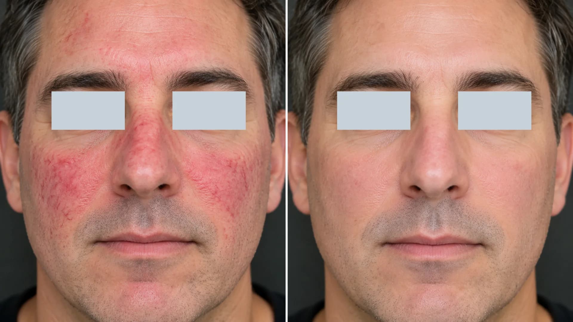 Rosacea before and after 1