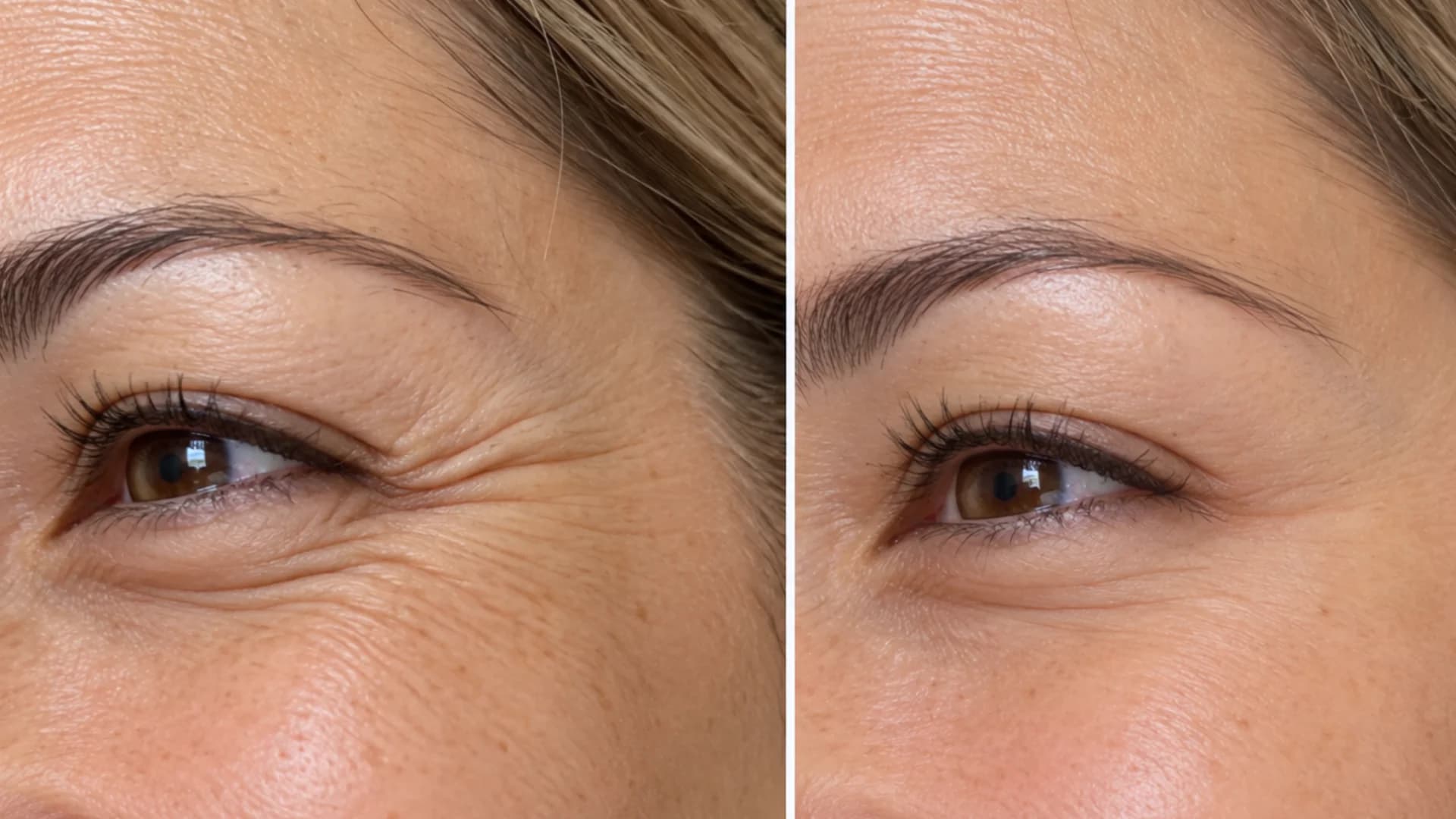 Crow's feet outer eye smile lines smoothing